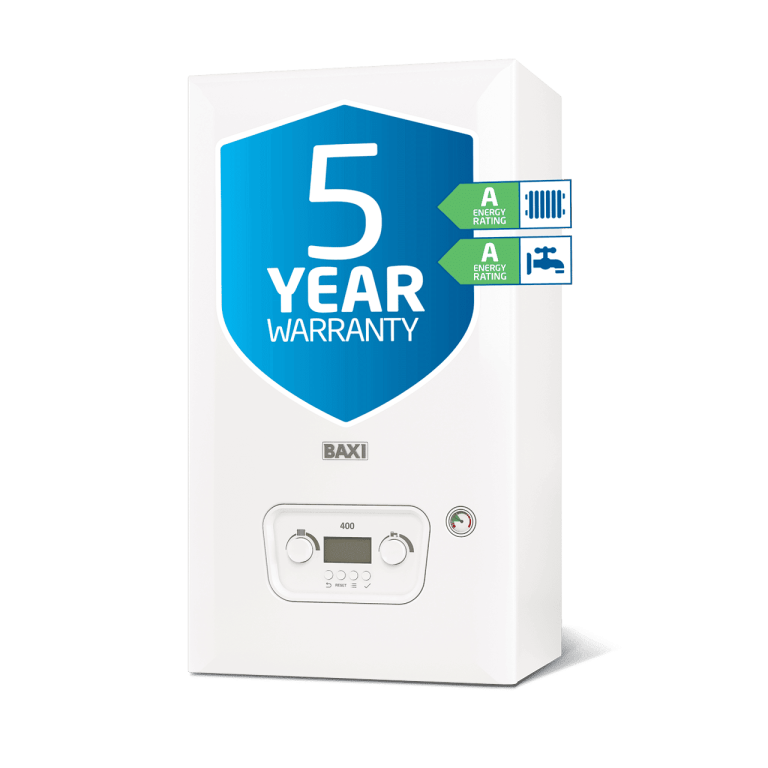 White Baxi 400 combi 2 boiler with 5 years warranty
